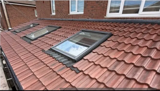 Finished roof with new Velux windows